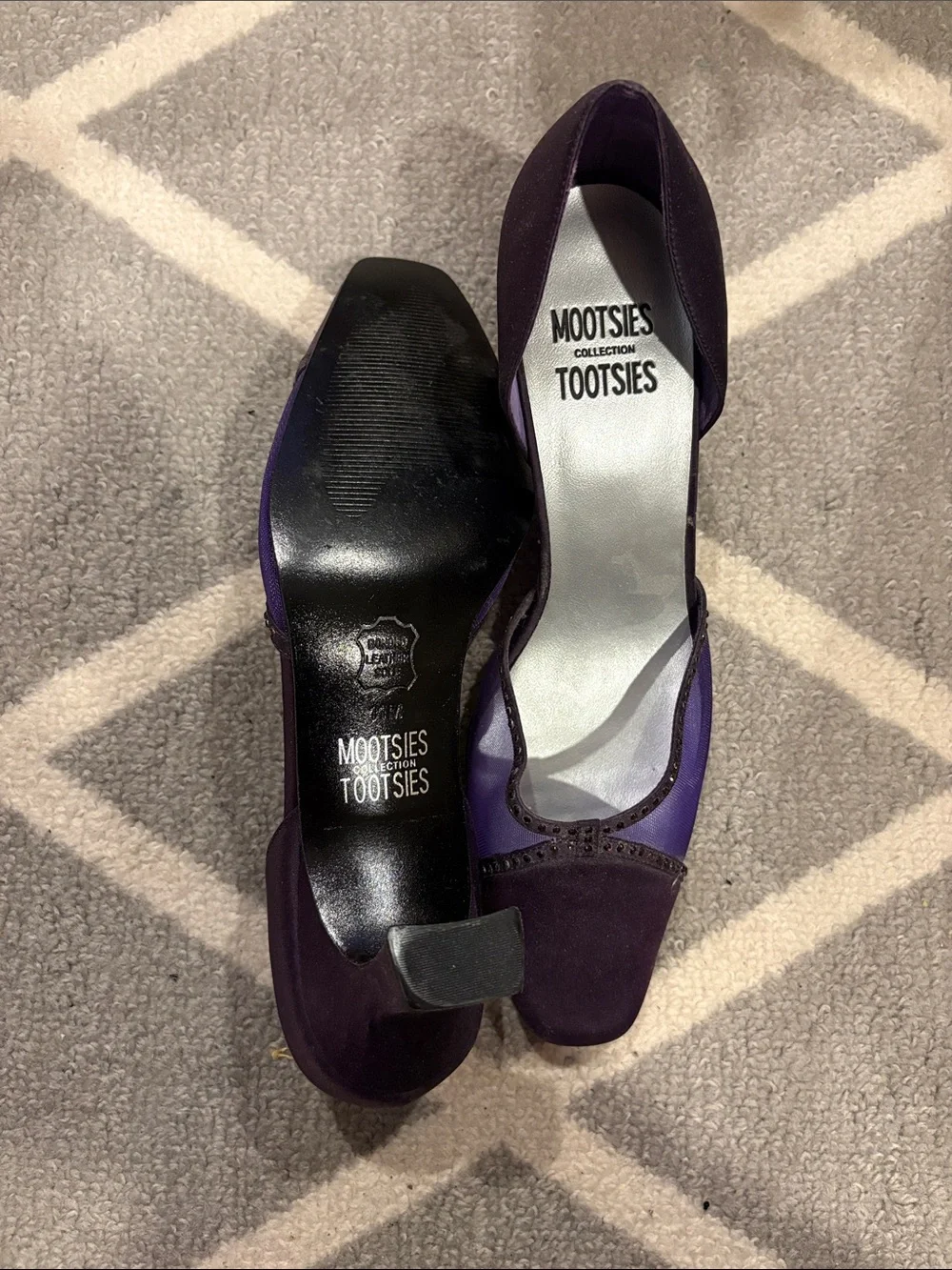 Mootsies Tootsies Two-Tone Purple D'Orsay Heels